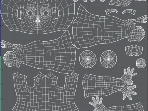 base mesh girl characterv08 3D Model