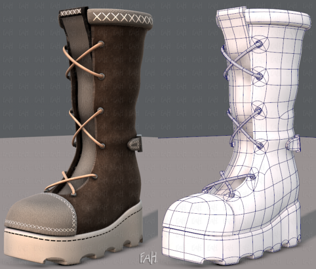 shoes cartoonv23 3D-Modell .c4d .max .obj .3ds .fbx .stl .blend 