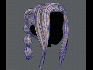 3d hair style for girl v47 3D Модель