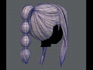 3d hair style for girl v47 3D Модель