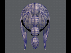 3d hair style for girl v47 3D Модель