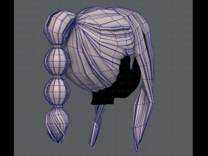 3d hair style for girl v47 3D Модель