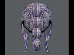 3d hair style for girl v47 3D Модель