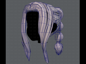 3d hair style for girl v47 3D Модель