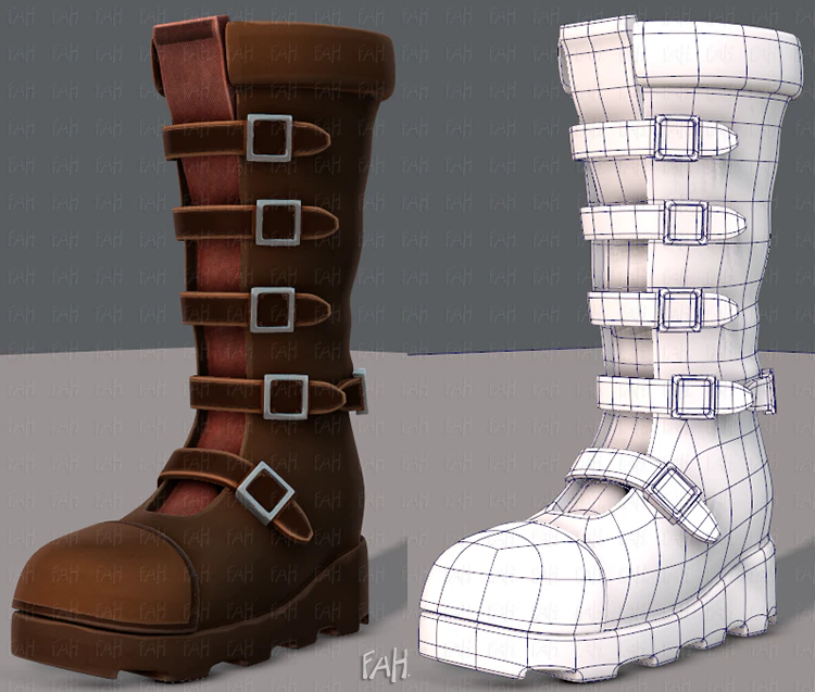 shoes cartoonv24 3D Model .c4d .max .obj .3ds .fbx .stl .blend 
