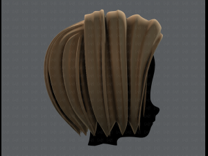 3d hair style for girl v48 3D Модель