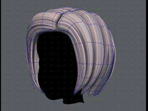 3d hair style for girl v48 3D Модель