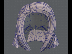 3d hair style for girl v49 3D Model
