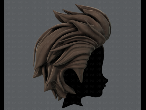 3d hair style for boy v42 3D Model