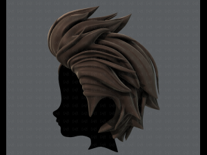 3d hair style for boy v42 3D Model