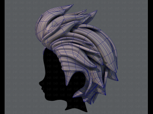 3d hair style for boy v42 3D Model