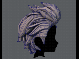 3d hair style for boy v42 3D Model