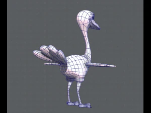 ostrich v01 3D Model
