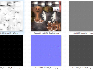 ostrich v01 3D 模型