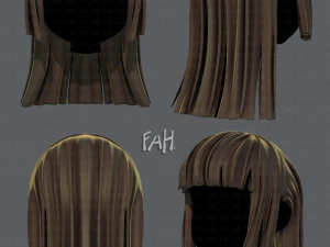 Acconciatura 3d per ragazza v50 Modello 3D