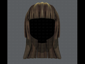 3d hair style for girl v50 3D Model
