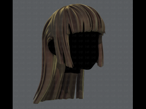3d hair style for girl v50 3D Model