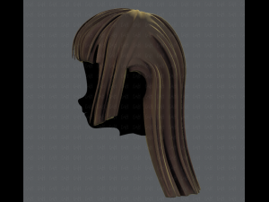 3d hair style for girl v50 3D Model