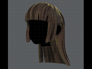 3d hair style for girl v50 3D Model