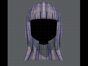 3d hair style for girl v50 3D Model