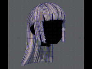 3d hair style for girl v50 3D Model