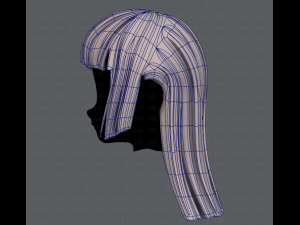 3d hair style for girl v50 3D Model