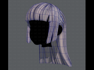 3d hair style for girl v50 3D Model