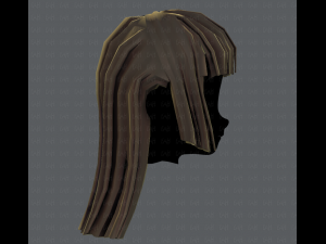 3d hair style for girl v50 3D Model