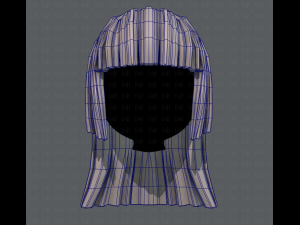 3d hair style for girl v50 3D Model