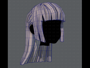 3d hair style for girl v50 3D Model
