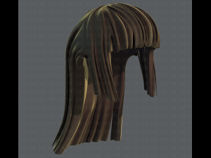 3d hair style for girl v50 3D Model