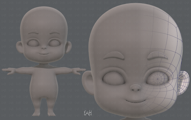 baby v01 Modèle 3D .c4d .max .obj .3ds .fbx .stl .blend 