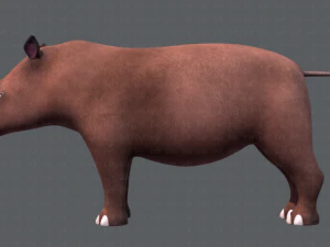 rinoceronte v01 Modello 3D