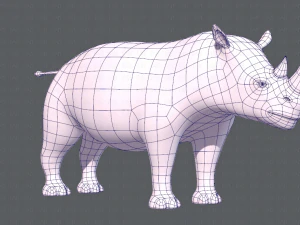 rinoceronte v01 Modello 3D
