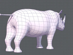 rinoceronte v01 Modello 3D