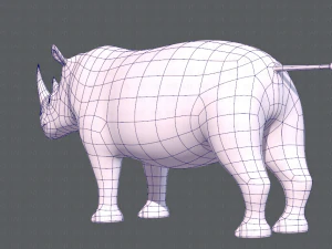 rinoceronte v01 Modello 3D