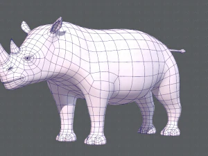 rinoceronte v01 Modello 3D