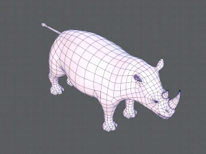 rinoceronte v01 Modello 3D