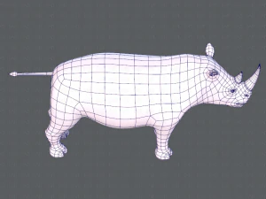 rinoceronte v01 Modello 3D