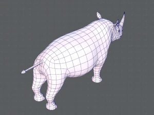 rinoceronte v01 Modello 3D