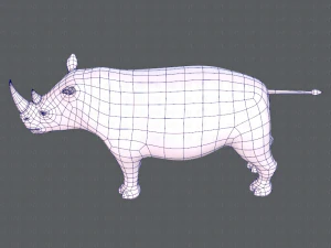 rinoceronte v01 Modello 3D