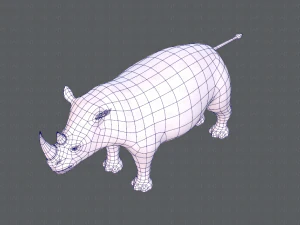 rinoceronte v01 Modello 3D