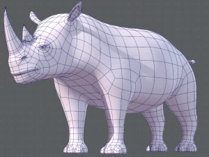 rinoceronte v01 Modello 3D