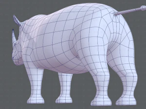 rinoceronte v01 Modello 3D