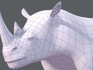 rinoceronte v01 Modello 3D