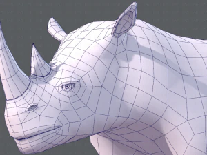 rinoceronte v01 Modello 3D