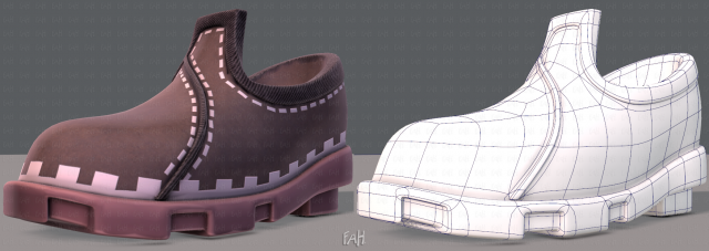shoes cartoonv27 3D Model .c4d .max .obj .3ds .fbx .stl .blend 