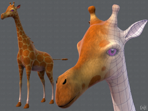 giraffe v01 3D Модель