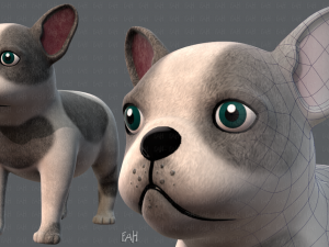 dog base cartoonv03 3D Model