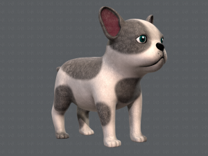 dog base cartoonv03 Modello 3D